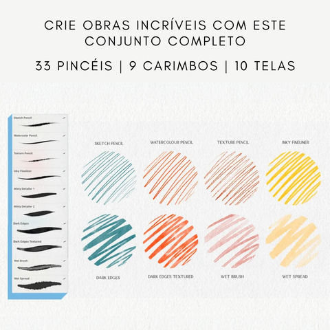 Conjunto de Pincéis de Aquarela Loomy