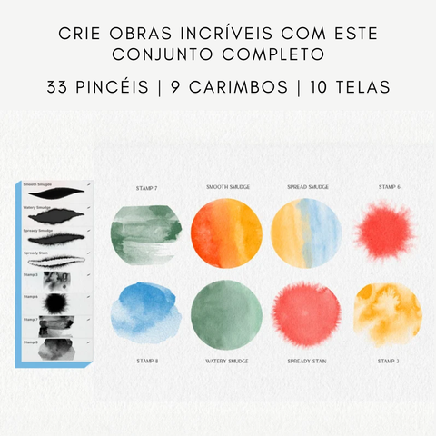 Conjunto de Pincéis de Aquarela Loomy