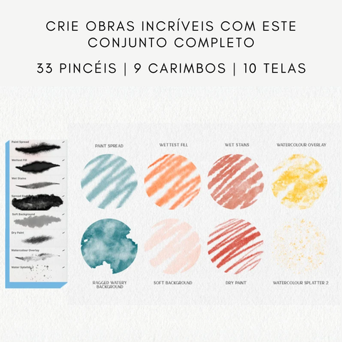 Conjunto de Pincéis de Aquarela Loomy