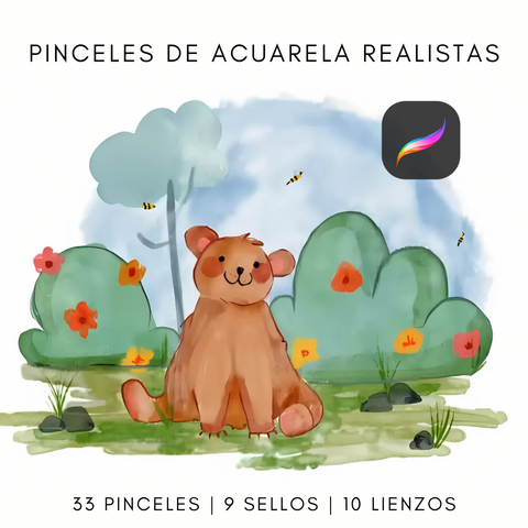 Juego de Pinceles de Acuarela