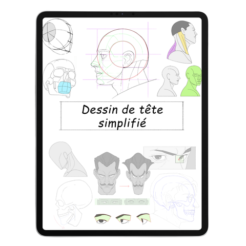 Dessin de tête simplifié